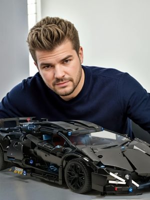 1288 pieces limited edition black supercar building block set