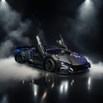1288 pieces limited edition black supercar building block set