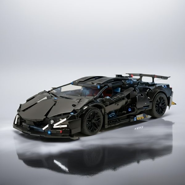 1288 pieces limited edition black supercar building block set