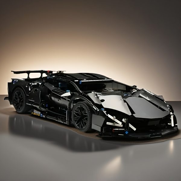 1288 pieces limited edition black supercar building block set