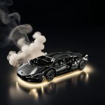 1288 pieces limited edition black supercar building block set