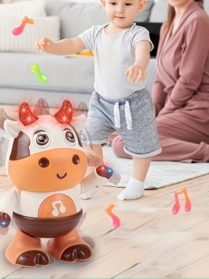 Interactive music, glowing dance, cow toy