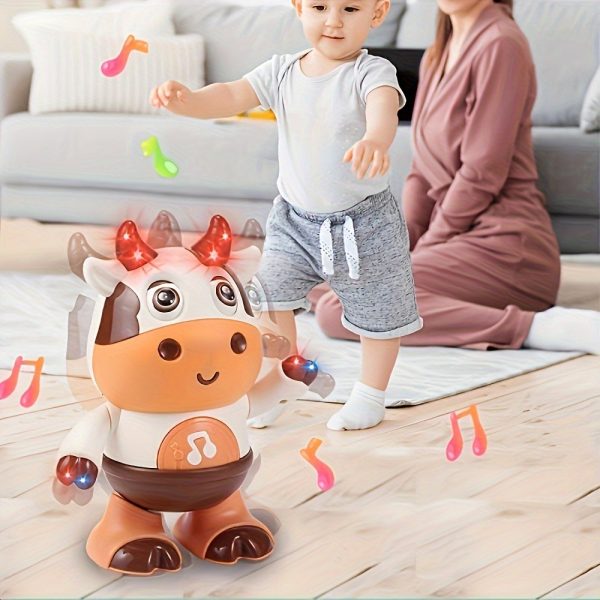 Interactive music, glowing dance, cow toy