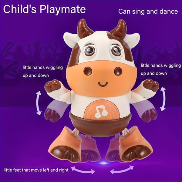 Interactive music, glowing dance, cow toy
