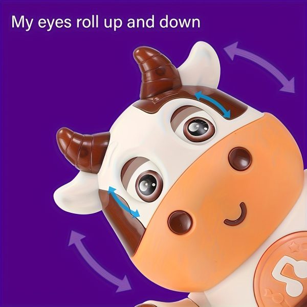 Interactive music, glowing dance, cow toy