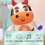 Interactive music, glowing dance, cow toy