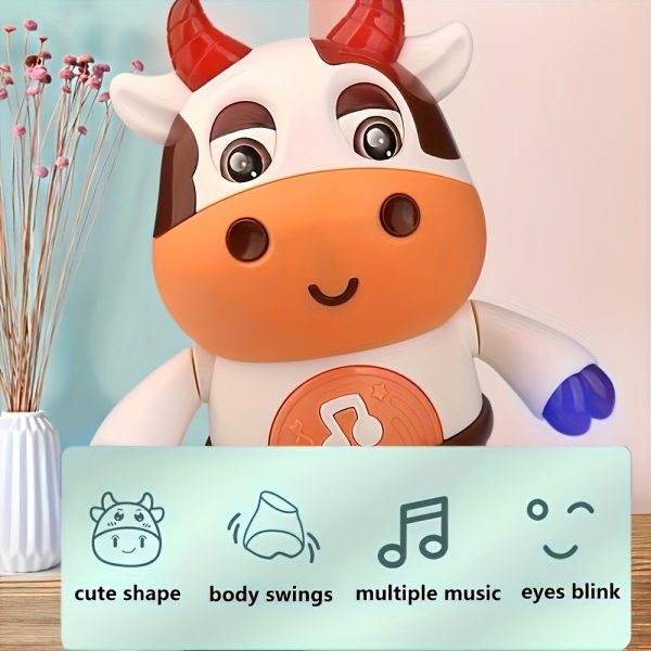 Interactive music, glowing dance, cow toy
