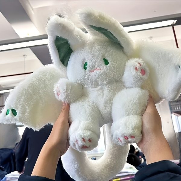 Cute white bat rabbit plush toy
