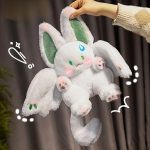 Cute white bat rabbit plush toy