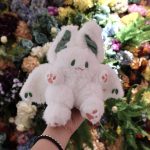 Cute white bat rabbit plush toy
