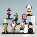 1 set of 8 horror movie horror dolls, car interior toys