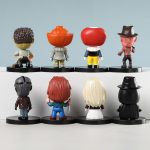 1 set of 8 horror movie horror dolls, car interior toys