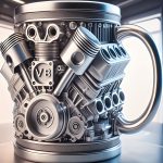 V8 engine resin decorative cup