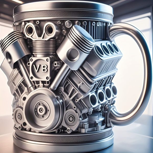 V8 engine resin decorative cup