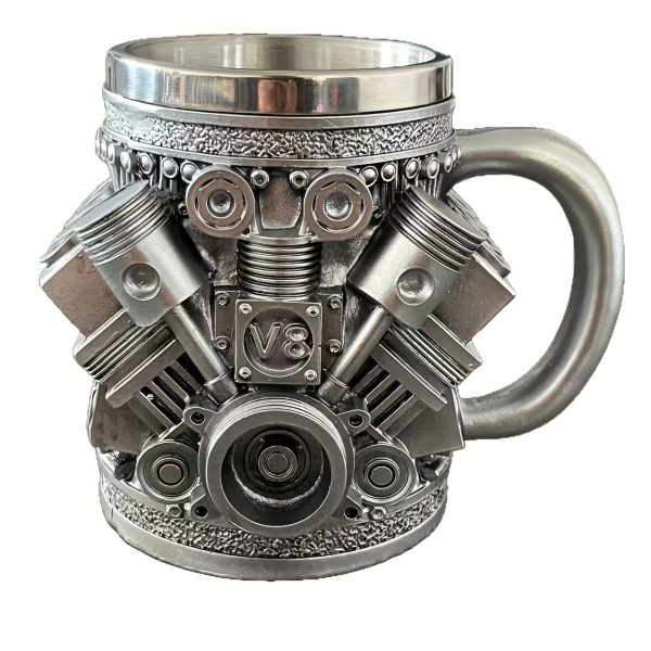 V8 engine resin decorative cup