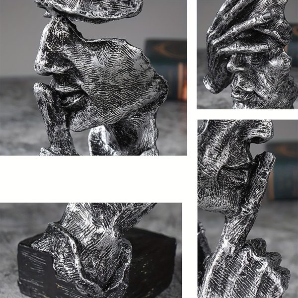 Abstract Facial Sculpture -3-Piece Resin Art Home Decoration Set