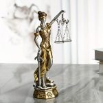 Elegant Statue of the Goddess of Justice
