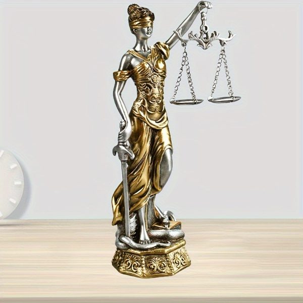 Elegant Statue of the Goddess of Justice