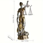 Elegant Statue of the Goddess of Justice