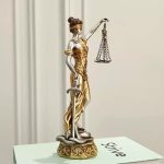 Elegant Statue of the Goddess of Justice
