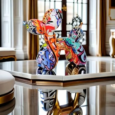 Colorful Dog Sculpture Art Decoration