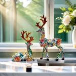 2 pieces/set reindeer - Christmas figurine decoration