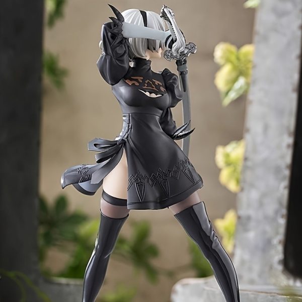 Dynamic Sword Swinging Female Anime Statue