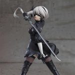 Dynamic Sword Swinging Female Anime Statue