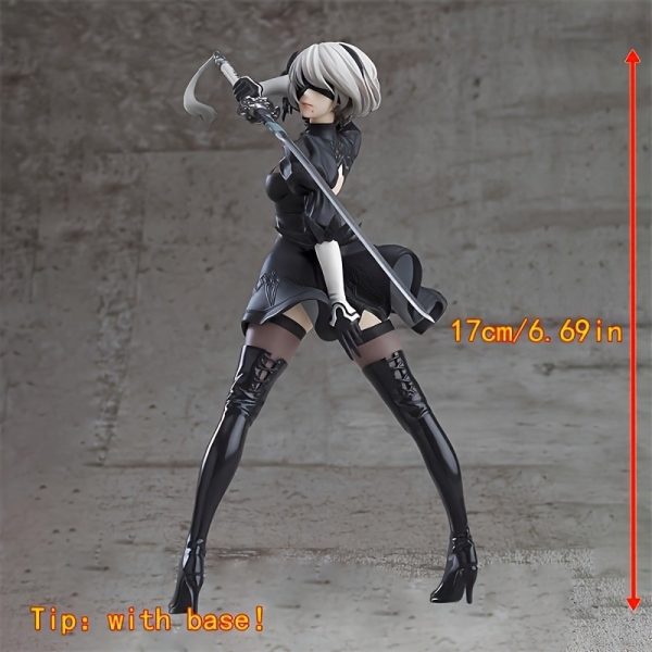 Dynamic Sword Swinging Female Anime Statue