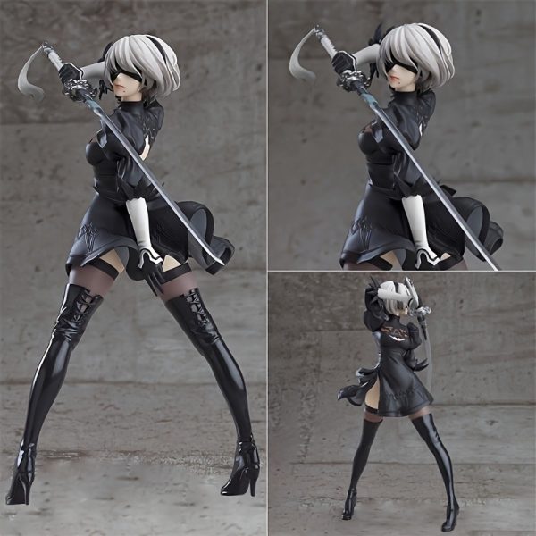 Dynamic Sword Swinging Female Anime Statue