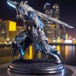 Game character statue